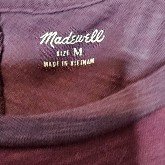 Madewell Two-Tone Asymmetrical Long Sleeve T-Shrt - Picture 3 of 6